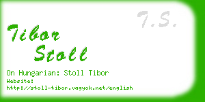 tibor stoll business card